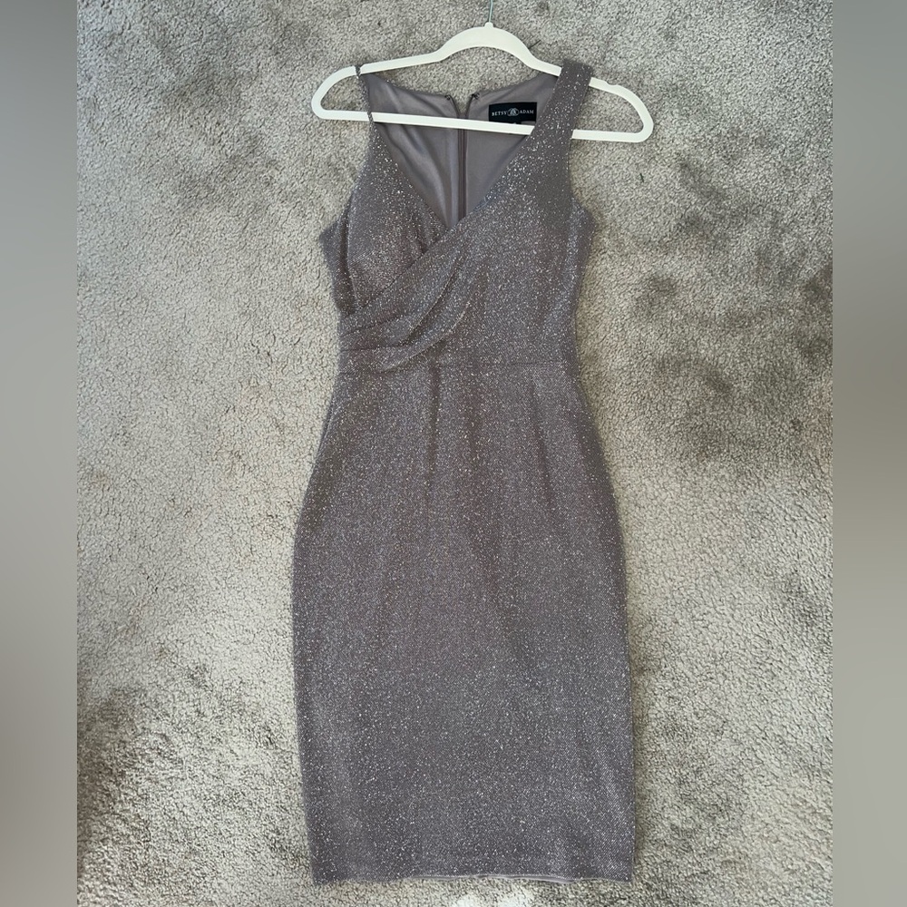 Asymmetrical Nude Sparkly Midi